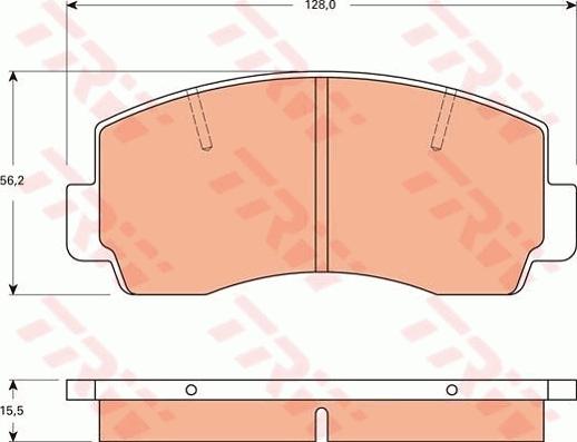 TRW GDB7560 - Brake Pad Set, disc brake autospares.lv