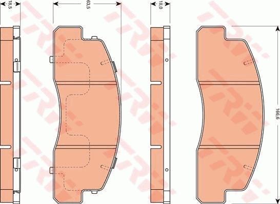 TRW GDB7561 - Brake Pad Set, disc brake autospares.lv