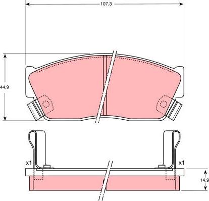 TRW GDB750 - Brake Pad Set, disc brake autospares.lv