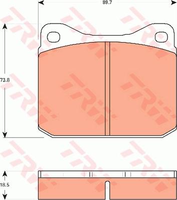 TRW GDB7536 - Brake Pad Set, disc brake autospares.lv