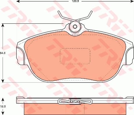 TRW GDB7526 - Brake Pad Set, disc brake autospares.lv