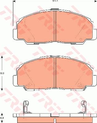 TRW GDB7528 - Brake Pad Set, disc brake autospares.lv