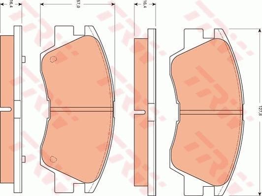 TRW GDB7522 - Brake Pad Set, disc brake autospares.lv