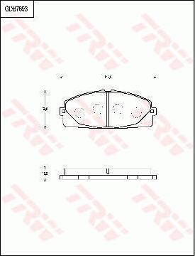 TRW GDB7693 - Brake Pad Set, disc brake autospares.lv