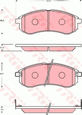 TRW GDB7692 - Brake Pad Set, disc brake autospares.lv