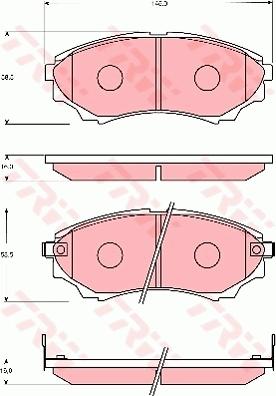 TRW GDB7653 - Brake Pad Set, disc brake autospares.lv