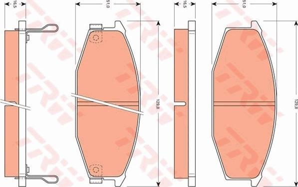 TRW GDB7605 - Brake Pad Set, disc brake autospares.lv