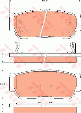 TRW GDB7687 - Brake Pad Set, disc brake autospares.lv