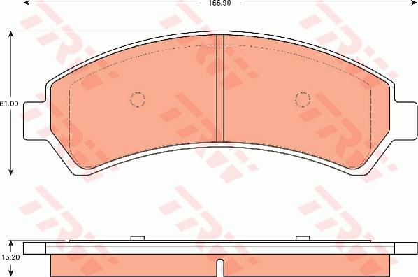 TRW GDB7673 - Brake Pad Set, disc brake autospares.lv