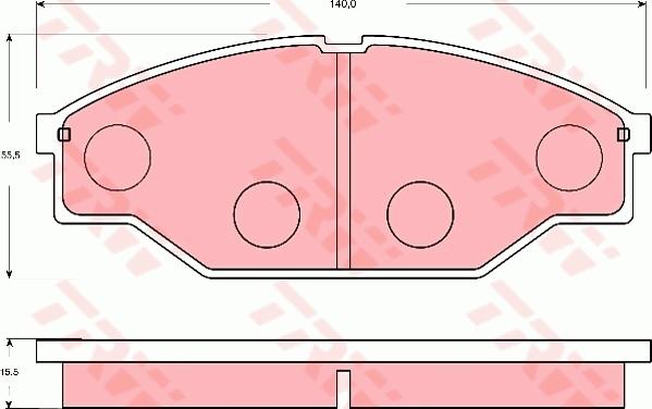 TRW GDB7045 - Brake Pad Set, disc brake autospares.lv