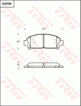 TRW GDB7059 - Brake Pad Set, disc brake autospares.lv