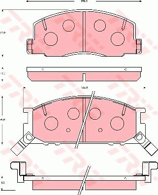 TRW GDB7056 - Brake Pad Set, disc brake autospares.lv