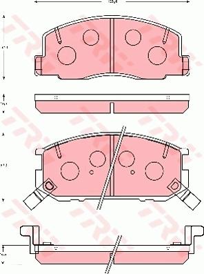 TRW GDB7050 - Brake Pad Set, disc brake autospares.lv