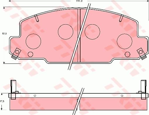 TRW GDB7058 - Brake Pad Set, disc brake autospares.lv