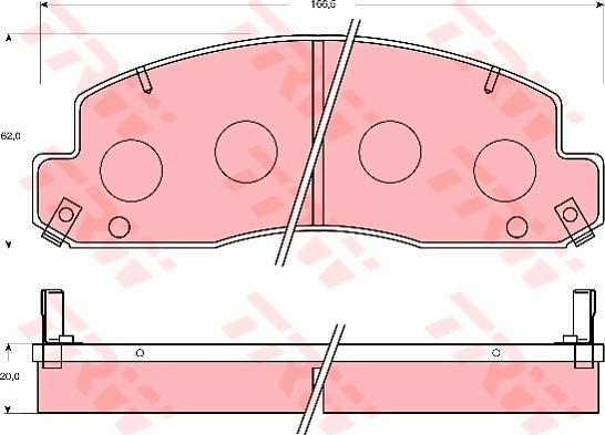 TRW GDB7061 - Brake Pad Set, disc brake autospares.lv