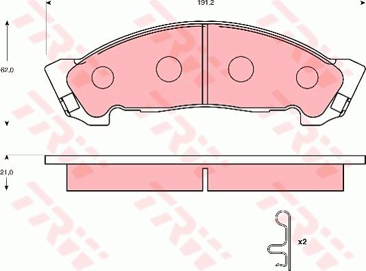 TRW GDB7087 - Brake Pad Set, disc brake autospares.lv