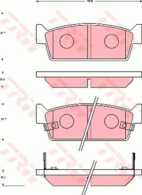 TRW GDB7031 - Brake Pad Set, disc brake autospares.lv