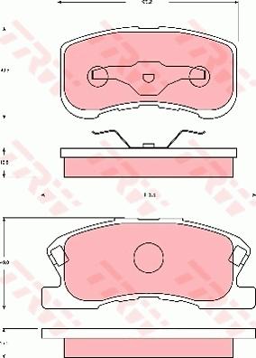 TRW GDB7025 - Brake Pad Set, disc brake autospares.lv