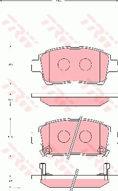 TRW GDB7075 - Brake Pad Set, disc brake autospares.lv