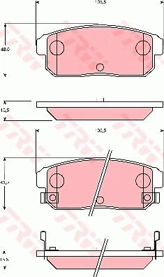 TRW GDB7184AT - Brake Pad Set, disc brake autospares.lv