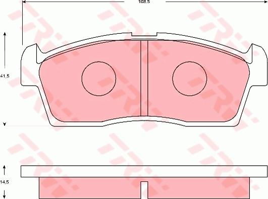 TRW GDB7128 - Brake Pad Set, disc brake autospares.lv