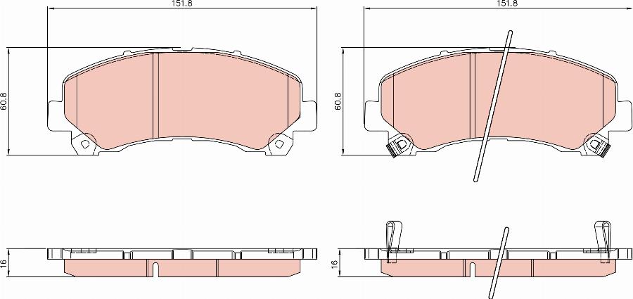 TRW GDB7881AT - Brake Pad Set, disc brake autospares.lv