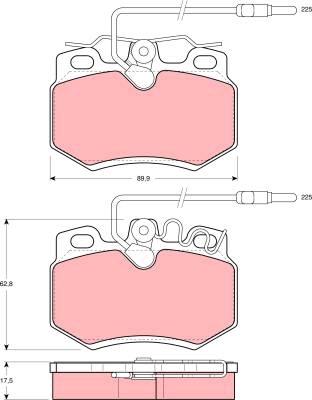 TRW GDB788 - Brake Pad Set, disc brake autospares.lv