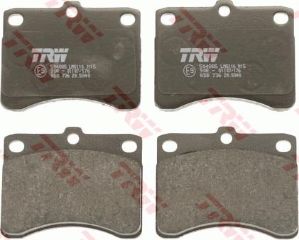 TRW GDB736 - Brake Pad Set, disc brake autospares.lv