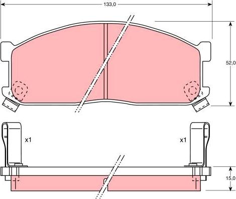 TRW GDB737 - Brake Pad Set, disc brake autospares.lv