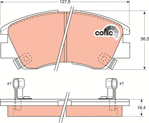 TRW GDB729 - Brake Pad Set, disc brake autospares.lv