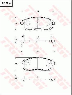 TRW GDB7214 - Brake Pad Set, disc brake autospares.lv