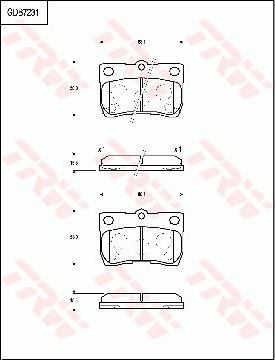 TRW GDB7231 - Brake Pad Set, disc brake autospares.lv