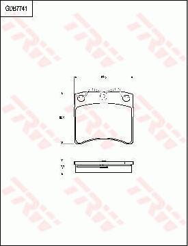 TRW GDB7741 - Brake Pad Set, disc brake autospares.lv