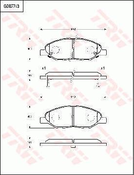 TRW GDB7743AT - Brake Pad Set, disc brake autospares.lv