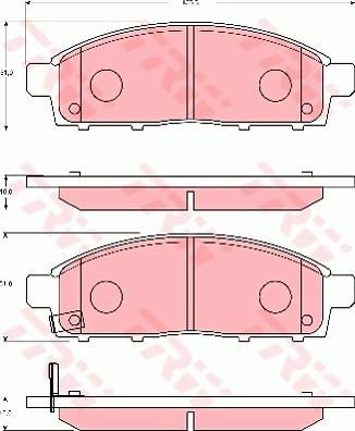 TRW GDB7704 - Brake Pad Set, disc brake autospares.lv