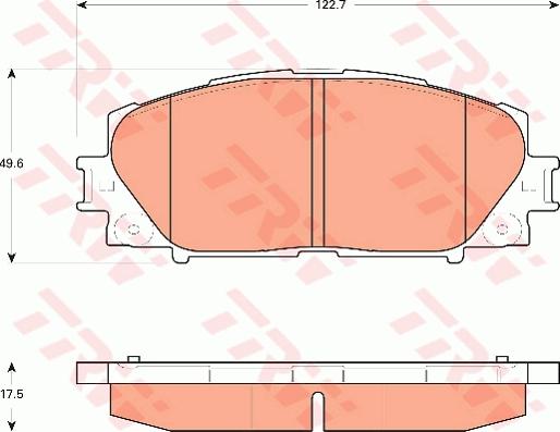 TRW GDB7706 - Brake Pad Set, disc brake autospares.lv