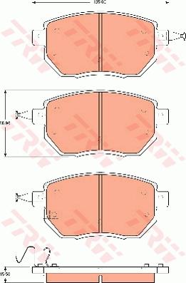 TRW GDB7700 - Brake Pad Set, disc brake autospares.lv