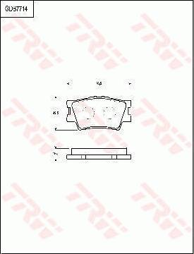 TRW GDB7714 - Brake Pad Set, disc brake autospares.lv