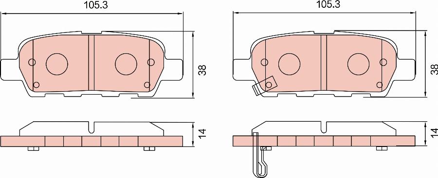 TRW GDB7784 - Brake Pad Set, disc brake autospares.lv