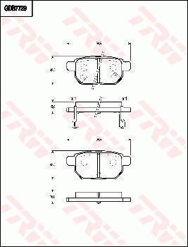 TRW GDB7729 - Brake Pad Set, disc brake autospares.lv