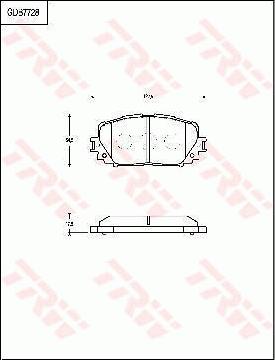 TRW GDB7728AT - Brake Pad Set, disc brake autospares.lv