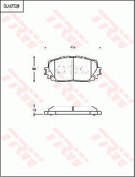 TRW GDB7728 - Brake Pad Set, disc brake autospares.lv