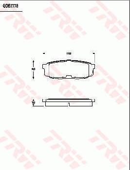 TRW GDB7778AT - Brake Pad Set, disc brake autospares.lv