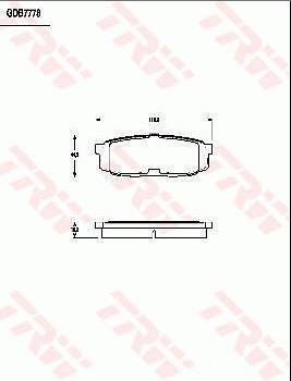 TRW GDB7778 - Brake Pad Set, disc brake autospares.lv