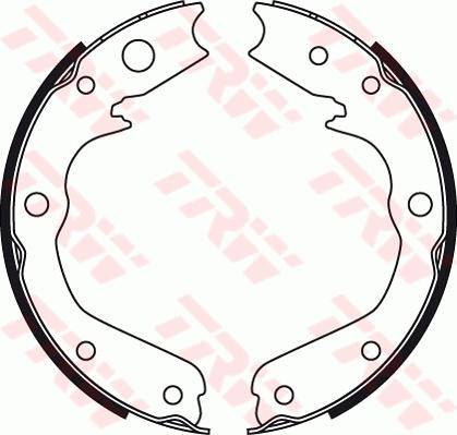 TRW GS8497 - Brake Shoe Set, parking brake autospares.lv