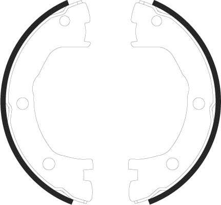 TRW GS8440 - Brake Shoe Set, parking brake autospares.lv