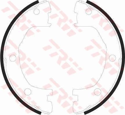 TRW GS8440 - Brake Shoe Set, parking brake autospares.lv