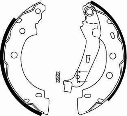 TRW GS8650 - Brake Shoe Set autospares.lv