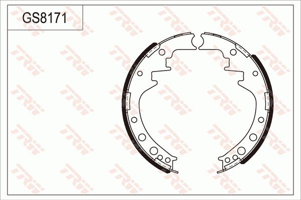 TRW GS8171 - Brake Shoe Set autospares.lv