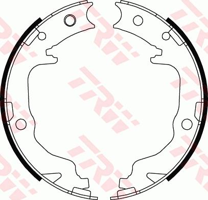 TRW GS8804 - Brake Shoe Set, parking brake autospares.lv